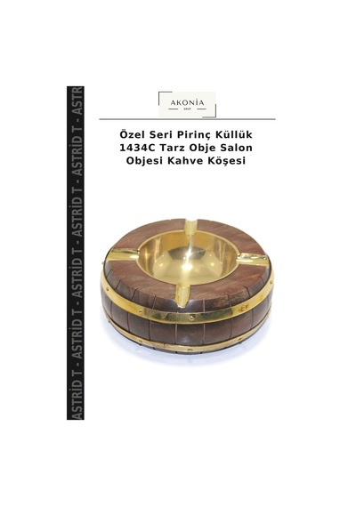 Özel Seri Pirinç Küllük 1434c Tarz Obje Salon Objesi Kahve Köşesi
