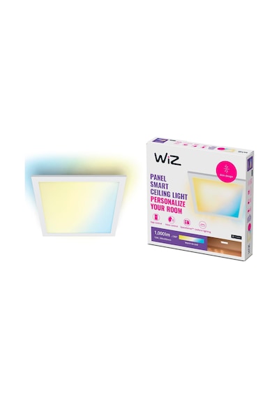 Wiz Beyaz Akıllı Sıva Üstü Sarı-beyaz Ambiyans Kare Panel Tavan Armatürü 12w Sarı-Beyaz