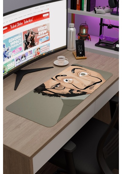 La Casa De Papel-profesör V2 70x30 Xl Gaming Kauçuk Kaymaz Taban Mouse Pad Fare Altlığı