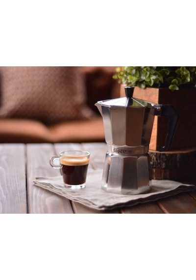 Taşev T0836  Palazzo Moka Pot 6 Fincan Gümüş