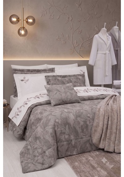 Özdilek Leaf Scape Çeyiz Seti 17 Parça - Bej