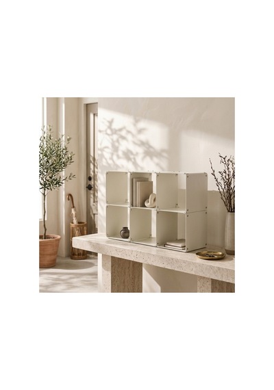 Node 6'lı Modüler Metal Açık Raf Ünitesi Konsol Ve Masaüstü Kitaplık 50x33 Cm Krem - 944245501 Krem Node 6'lı Modüler Metal Açık Raf Ünitesi Konsol Ve Masaüstü Kitaplık 50x33 Cm Krem - 944245501 Krem
