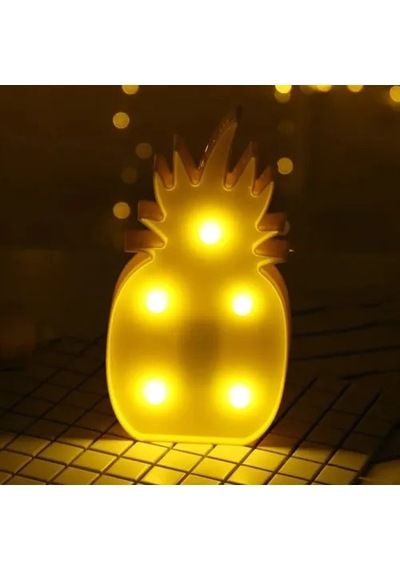 Led Işıklı Ananas Gece Lambası Sarı