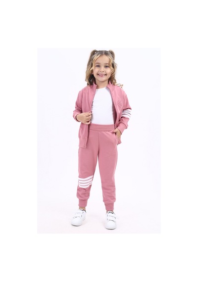 Toontoy Kids Toontoy Kız Çocuk Nakışlı Eşofman Takım Gül Kurusu