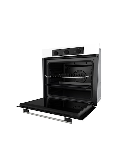 Flowart Turbolu Silenart QBL62CB - SC406 - D078SA Beyaz 65 Cm Woklu Ocak Cam Ankastre Set