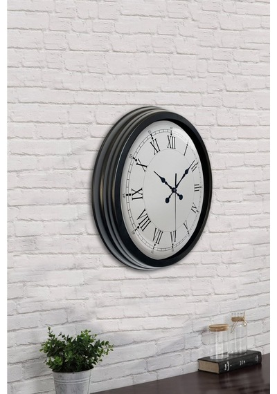 40 Cm Siyah Metal Retro Duvar Saati Diğer
