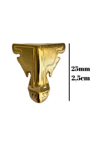 Kelebek Düz 2.5cm Metal Ayak Çeyiz Ve Hediye Kutusu Mobilya Ayağı 2.5cm Altın 4 Adet Altın