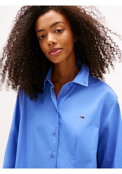 Tjw Mini Pleat Poplin Elbise Gözyüzü Mavisi