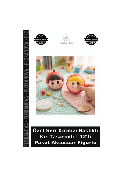 Özel Seri Kırmızı Başlıklı Kız Tasarımlı - 12'li Paket Aksesuar Figürlü