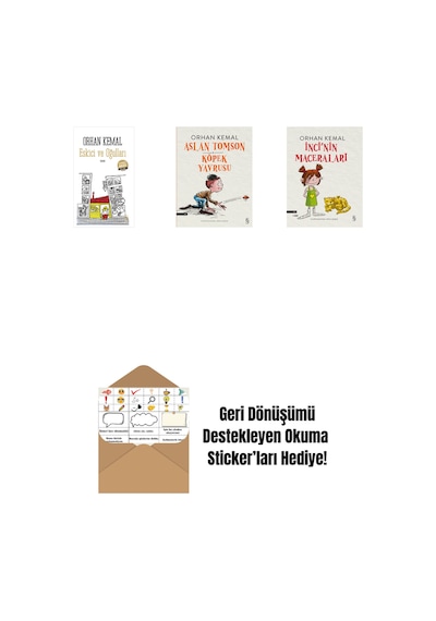 Eskici Ve Oğulları Midi Boy + Aslan Tomson - Köpek Yavrusu + İnci'nin Maceraları + Okuma Sticker'ları