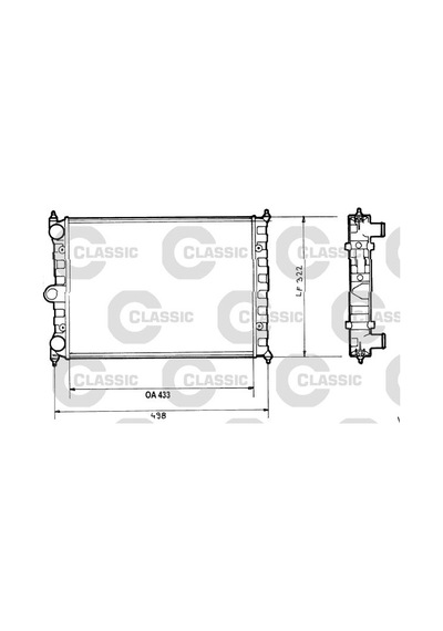 Valeo 316703 X Radyatör Classıc Polo 1.0- 1.3 85- 94 Mek 322x433x34 867121253l- 867121253ab