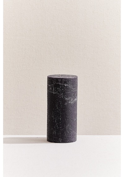 Pasabahce Silindir Mum 7x15 Cm - 1 Adet Siyah