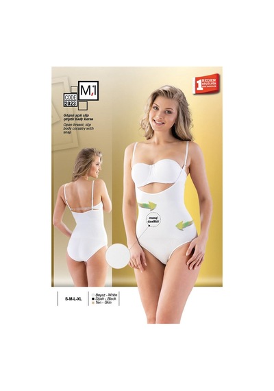 Lohusasepeti 2023 Göğsü Açık Slip Çıtçıtlı Body Dikişsiz Lohusa Korse 001