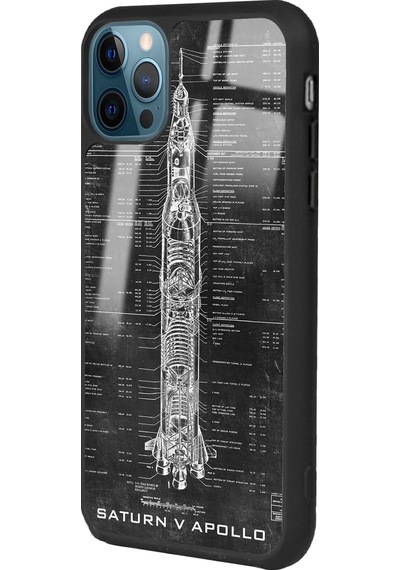 Apple Uyumlu iPhone 11 Pro Apollo Plan Tasarımlı Glossy Telefon Kılıfı Çok Renkli