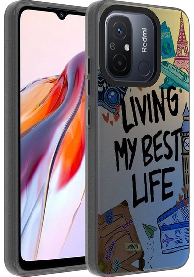 Xiaomi Redmi 12c Kılıf Desenli Zore Dragon Sert Kapak Seyahat