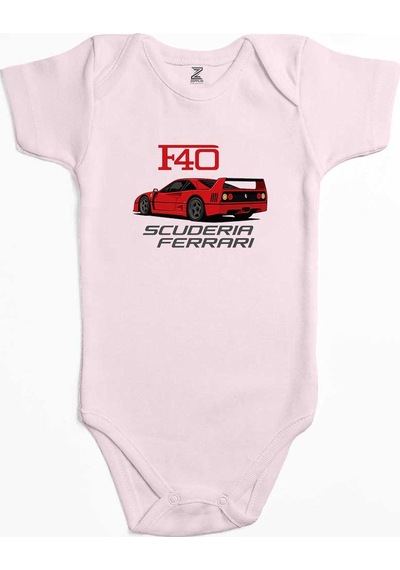 Zepplin Giyim Ferrari F40 Pembe Bebek Body Zıbın