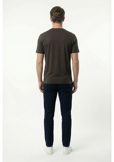 Redline Korte Yeni Sezon Slim Fit Erkek Yumuşak Nefes Alan Tişört Kahverengi