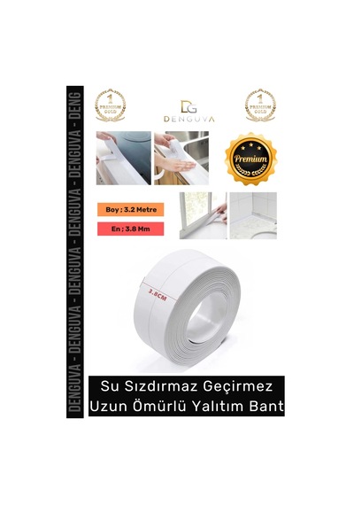 Premium Su Geçirmez Sızdırmaz Dayanıklı Lavabo Pvc Kenar Küf Önleyici 3.2m 20 Adet İzolasyon Bant