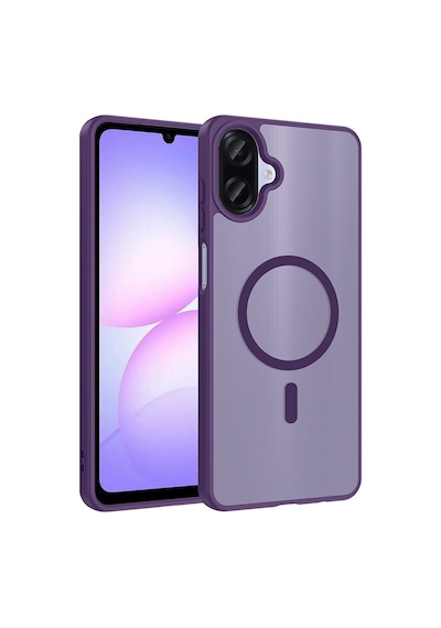 Zore Galaxy A07 Kılıf M-safe Şarj Özellikli Zore Babet Kapak - Derin Mor