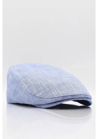 Külah Erkek Düz Pamuklu Mavi Flat Cap Kasket Mavi-Standart