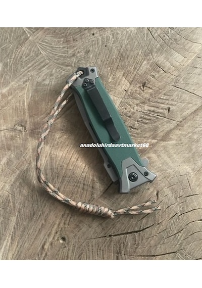 Brownıng 364 Carbon Çelik Özel Cep Çakısı Kamp Çakısı Klipsli Cep Çakısı 22mm Mini Çakı Yeşil