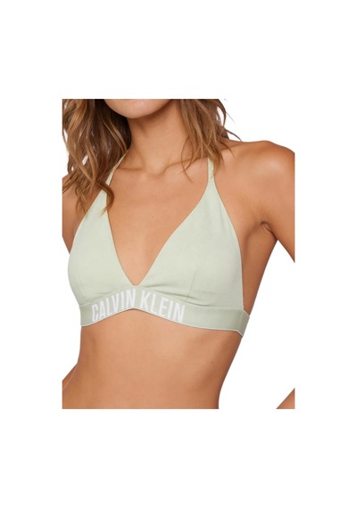 Calvin Klein Halter Triangle Kadın Haki Bikini Üstü-15839