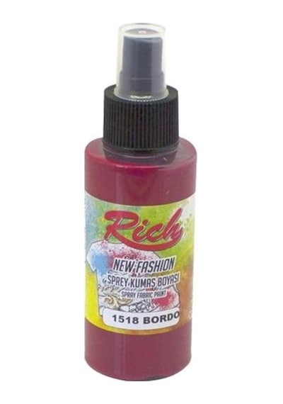 Rich New Fashion Sprey Kumaş Boyası 100 Cc. 1518 Bordo