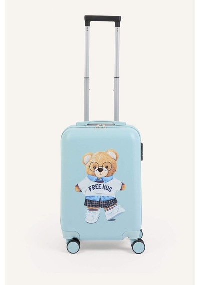 Defacto Unisex Sert Kapaklı Çekçekli Küçük Valiz H2440axnsbe693 Mavi-be693