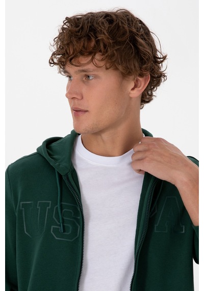 U.s. Polo Assn. Erkek Koyu Yeşil Hırka Örme 50313719-vr079 Koyu Yesıl