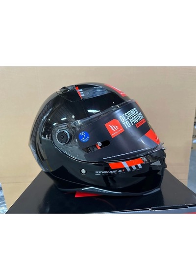 Mt Helmets Revenge 2 S A11 Motosiket Kaskı Parlak Siyah