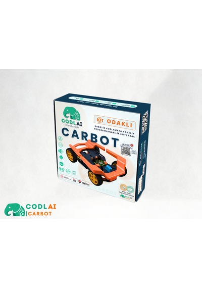 Codlaı Carbot Programlanabilir Robotik Araba - Çizgi İzleyen Engelden Kaçan Esp32 Stem Robot Kiti
