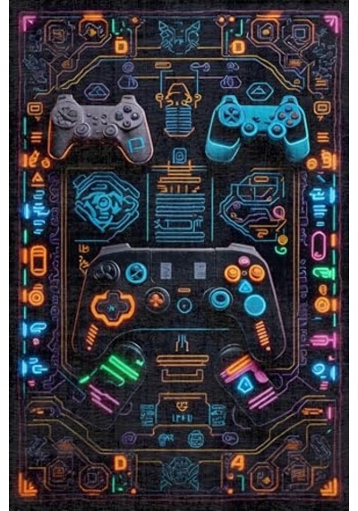 Oyuncu Odası Halısı Kaymaz Pamuk Tabanlı Yıkanabilir Antibakteriyel Gamer Gaming Halısı 140x200 Genel
