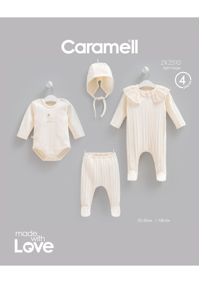 Caramell Very Nice Tulumlu 4'lü Set Bej renkli