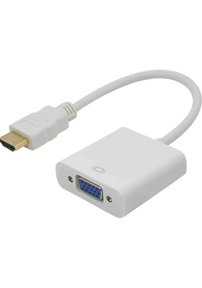 Alfais Zey Alfais 4487 Hdmı To Vga Çevirici Dönüştürücü Monitör Kablosu Beyaz