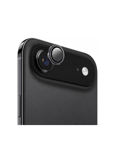 Safir Lens İphone 17 Air Uyumlu Kolay Kurulum Aparatlı Alüminyum Çerçeveli 9h Kamera Lens Koruyucu Siyah