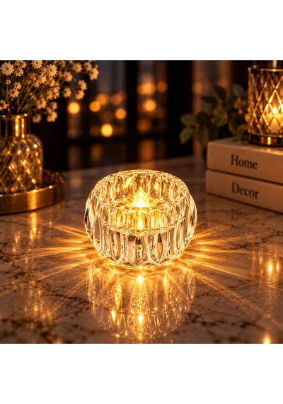 3 Adet Kristal İnci Mini Led Pilli Dekoratif Romantik Işık 3308