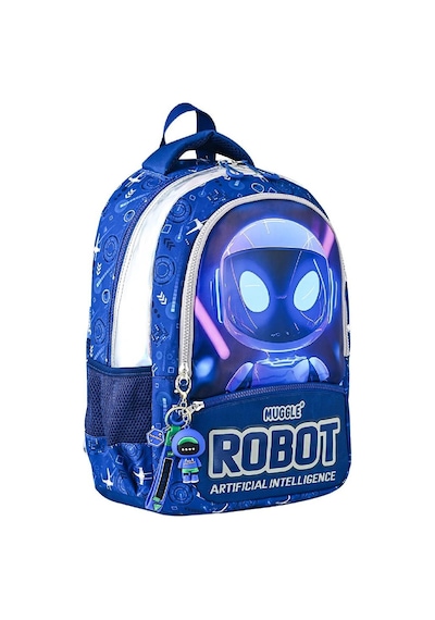 Muggle 3 Bölmeli Robot Okul Sırt Çantası Lacivert Mu-5904 Lacivert