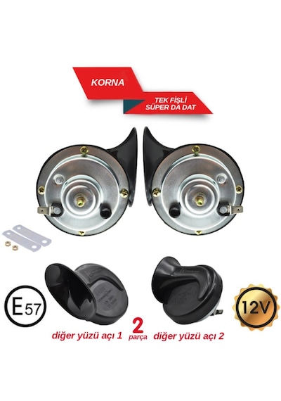 Korna 12v Dadat Tek Fişli
