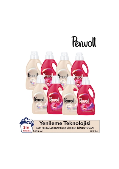 Perwoll Yenileme Renkliler 4x 1.485 ml 27 Yıkama Açık Renkliler 4x 1.485 ml 27 Yıkama (216 Yıkama )