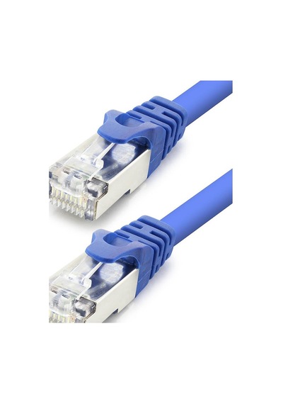 Cat7 Ethernet Patch Kablosu 10 Gbps 600 Mhz 1 M - Mavi Hdx5099 Evimdeyokyok