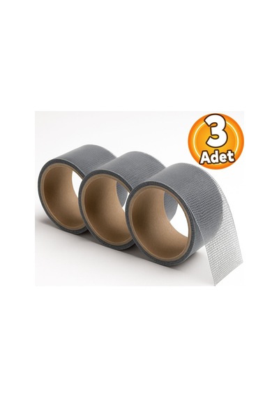 3 Adet 48 Mm X 2 Metre Yapışkanlı Sineklik Yaması Tülü Tamir Bandı Yama Bant Kopmuş Delik Fiber Tül