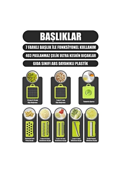 Patates Sebze Küp Rende Doğrayıcı Dicer Mandolin Dilimleyici Jülyen Kesici Mutfak Chopper Rnd109 Çok Renkli
