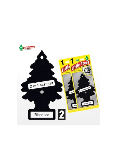Oto Koku Little Trees Black Ice Siyah Buz Kağıt Koku 2 Adet Asma