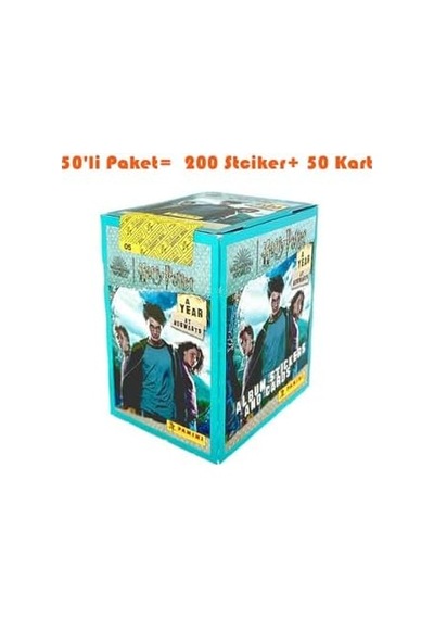Panini Harry Potter Hogwarts'ta 1 Yıl Sticker Seti 50'li Paket 200 Sticker + 50 Kart Koleksiyonculara Özel Oyuncak "