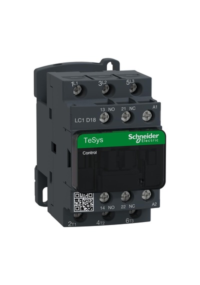 Schneider Electric LC1D18E7 TeSys D kontaktör - 3P(3 NA) - AC-3 - <= 440 V 18 A - 48 V AC bobin