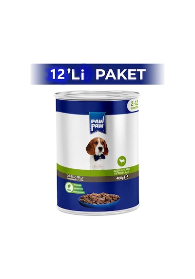 Paw Paw Jelly Kuzulu Yavru Köpek Konserve Maması  12 x 400 G