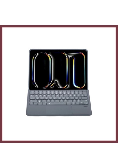 Storeşahin Apple T5504d Apple Uyumlu iPad Pro 11 2024 Kılıf Palermo Ledli Klavyeli Standlı Tablet Kılıfı - Siyah Shn0720