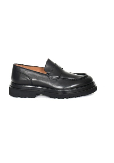 Hakiki Antik Deri Eva Taban Loafer Model Erkek Ayakkabı - Tuna 3280 Siyah