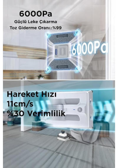 Hutt A1 Cam Silme Temizleme Robotu Beyaz