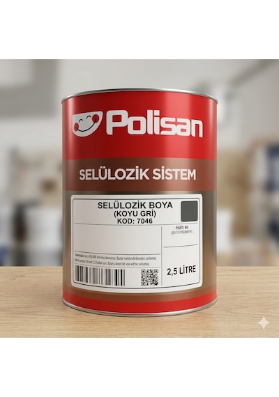 Polisan Selülozik Sistem Koyu Gri Kod:7046 2.5 L Polisan Selülozik Sistem Koyu Gri Kod:7046 2.5 L